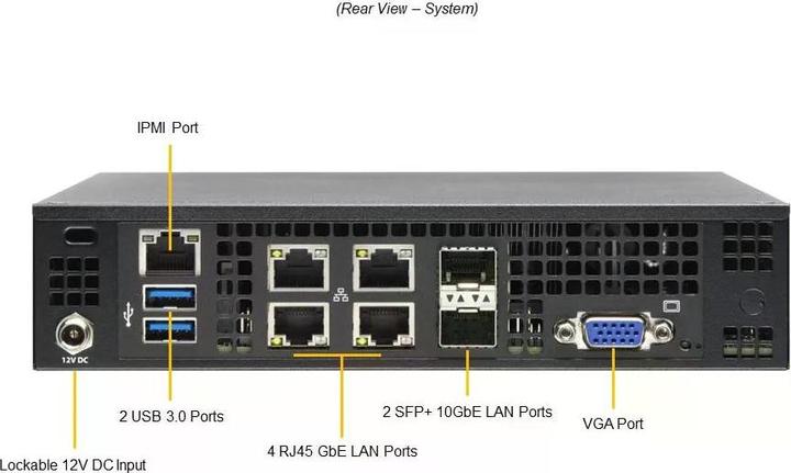 Actual product image Supermicro Barebone IoT SuperServer SYS-E200-12A-4C