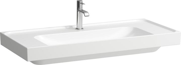 Produktbild Laufen Meda Aufsatzwaschtisch, geschliffen, Ablage beidseitig, 1000x460mm, 2 Hahnlöcher, ohne Über (1070 mm, 205 mm)