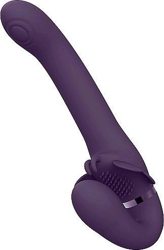 Actual product image Topco Satu - Pulse Wave & Vibrating Strapless Strapon - Purple
