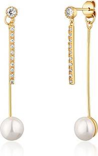 JVD - Stylish 2in1 gold-plated earrings with zircons SVLE1585XD2GP00