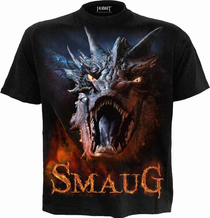 Actual product image Spiral Womens/Ladies Smaug The Hobbit Turn Up T-Shirt (3XL)