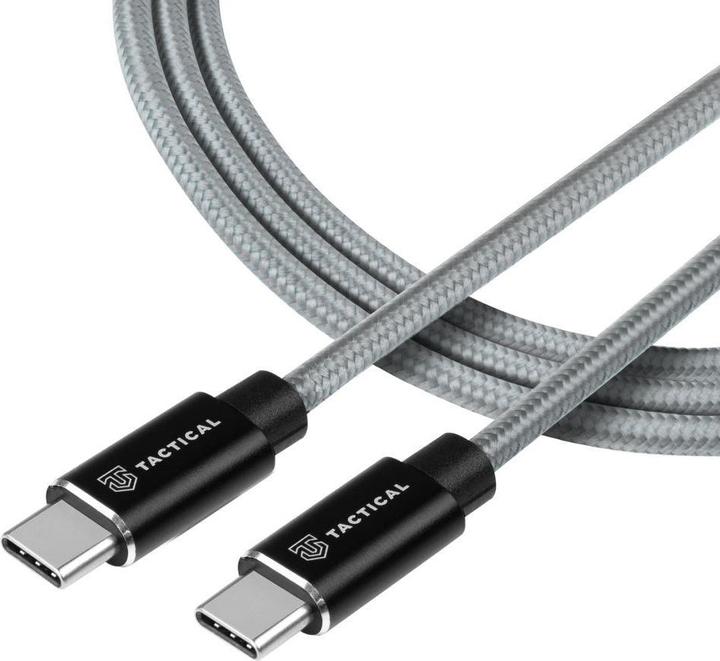 Actual product image Source Fast Rope Kevlar Cable USB-C|USB-C 100W 20V|5A 1m Grey (1 m, USB 2.0, 100 W)