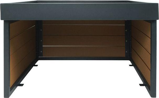 Immagine prodotto Mendler Garage per robot tagliaerba con fioriera HWC-L45, WPC in metallo 70x60x39cm, aspetto quercia (Robot falciante, Robot tagliaerba garage)