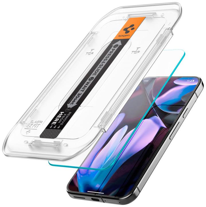 Immagine prodotto Spigen Proteggi schermo in vetro temperato EZ Fit Clear Google Pixel 9/9 Pro 2-Pack (2 Pezzo/i, Google Pixel 9 Pro, Google Pixel 9)
