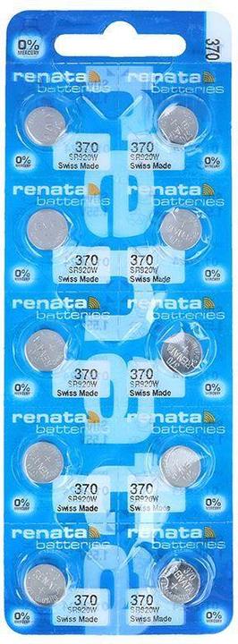 Image du produit Renata 370 / SR920W - 10 piles bouton (10 pcs, SR920, SR69, 40 mAh)