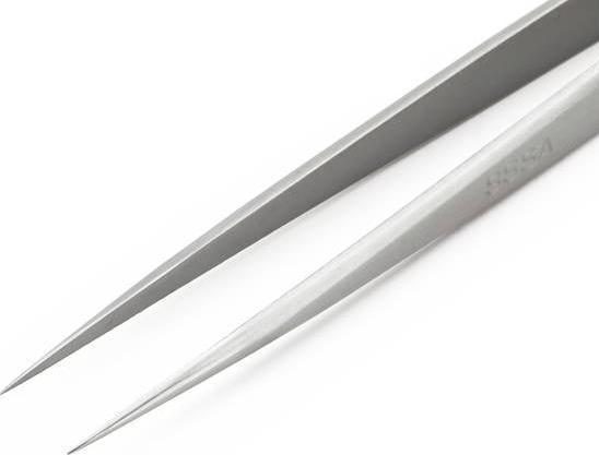 Actual product image Weller Erem Precision tweezers with long and narrow handles, pointed, stainless steel 140mm