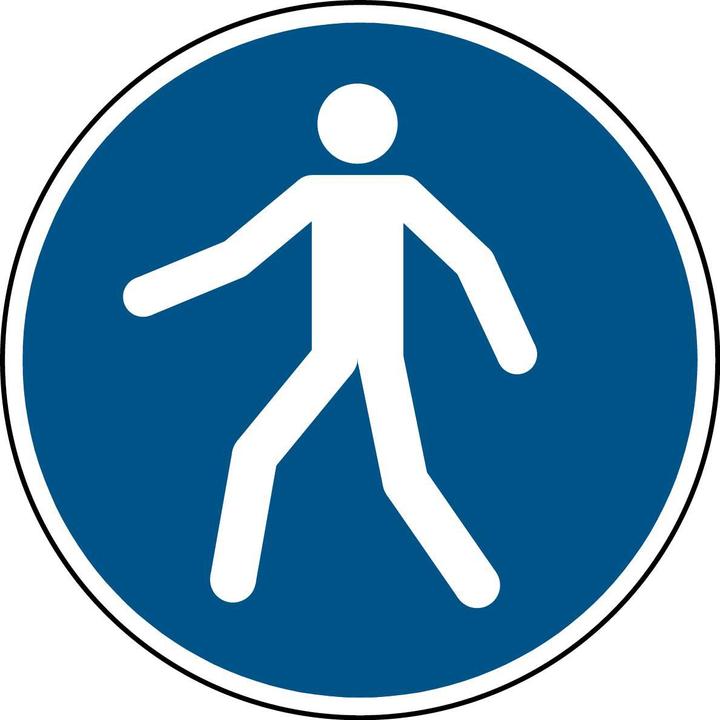 Image du produit Brady ISO 7010 PIC M024 B-7538 ISO Signalisation de sécurité - Pour les piétons Anti-Ru