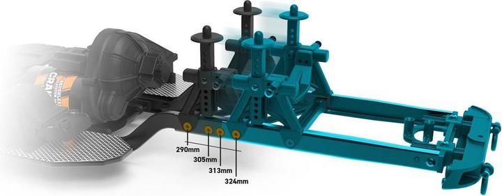 Image du produit Hobbytech Kit de montage châssis Scale Crawler CRX2, 1:10 (Kit)