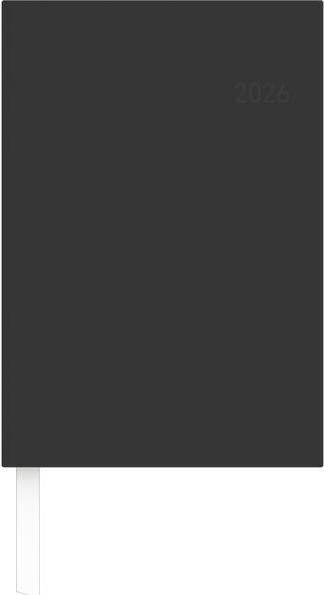 Produktbild Wochenbuch schwarz 2026 - Bürokalender 14,6x21 cm - 1 Woche auf 2 Seiten - mit Eckperforation - (Englisch, Französisch, Deutsch)