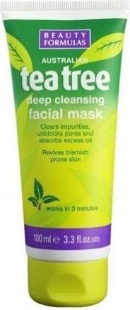 Actual product image Beauty Formulas Tea Tree Deep Cleansing Facial Mask Cleansing Face Clay Mask 100Ml (100 ml)