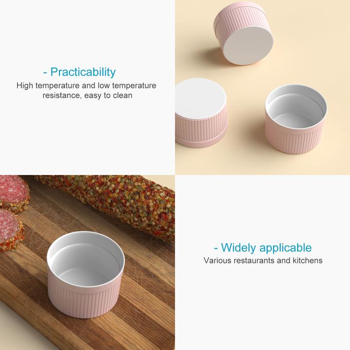 Actual product image Intirilife Set of 6 Soufflé Moulds Casserole Dishes