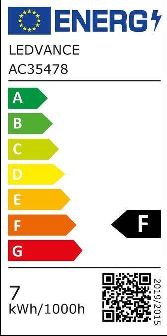 Energy Label Osram 1 pc. (GU10, 6.90 W, 575 lm, 1 x, F)
