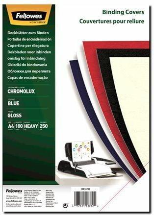 Produktbild Fellowes Chromolux Deckblatt, glänzend, blau
