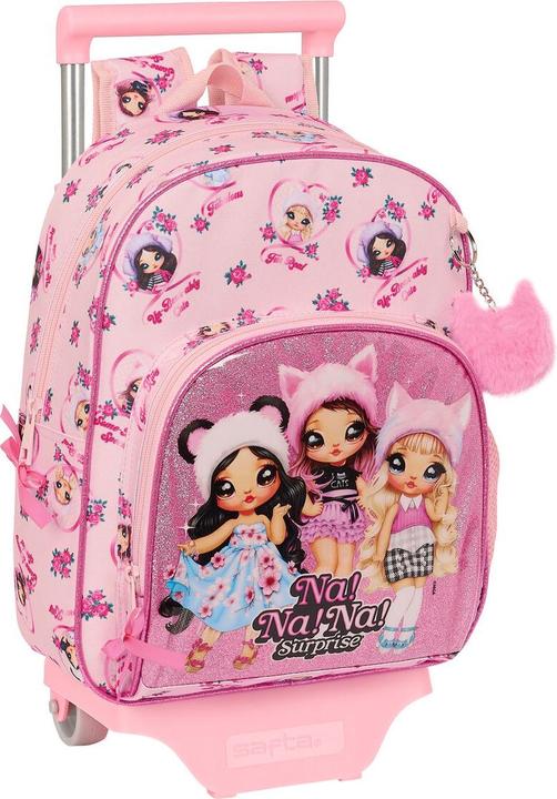 Image du produit Surprise! Sac à dos scolaire à roulettes Na!Na!Na! Surprise Fabulous Rose 28 x 34 x 10 cm