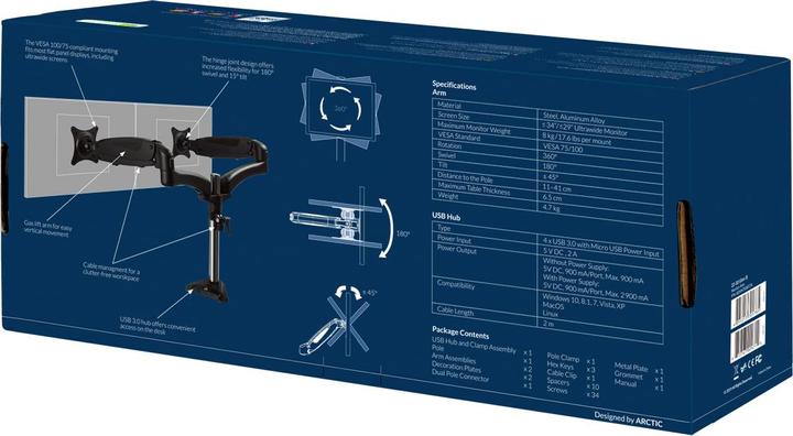 Image du produit Arctic Z2-3D Gen 3 86,4 cm (34 pouces) Terminal Noir (Tables, 34")