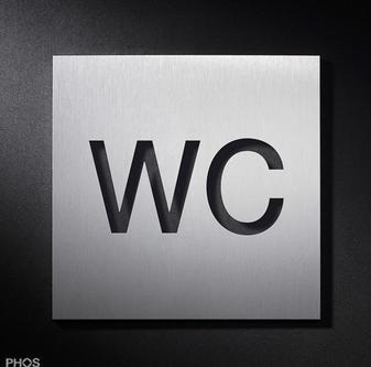 Phos Piktogrammschild "WC"