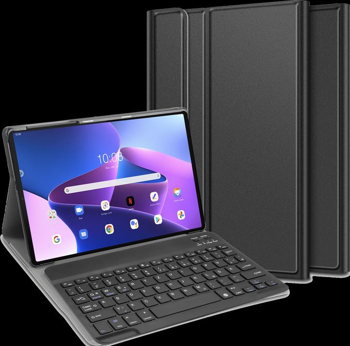 Produktbild Cazy Tastatur Hülle Kompatibel mit Lenovo Tab M10 Plus Gen 3 - Schutz Etui mit magnetisch Abnehmbarer (DE, Tab M10 Plus Gen 3)
