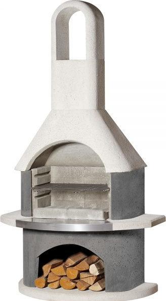 Image du produit Buschbeck Barbecue Stockholm 65x110x93 cm blanc-anthracite (110 cm)