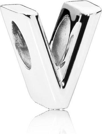 Pandora Letter V Charm (Silber)