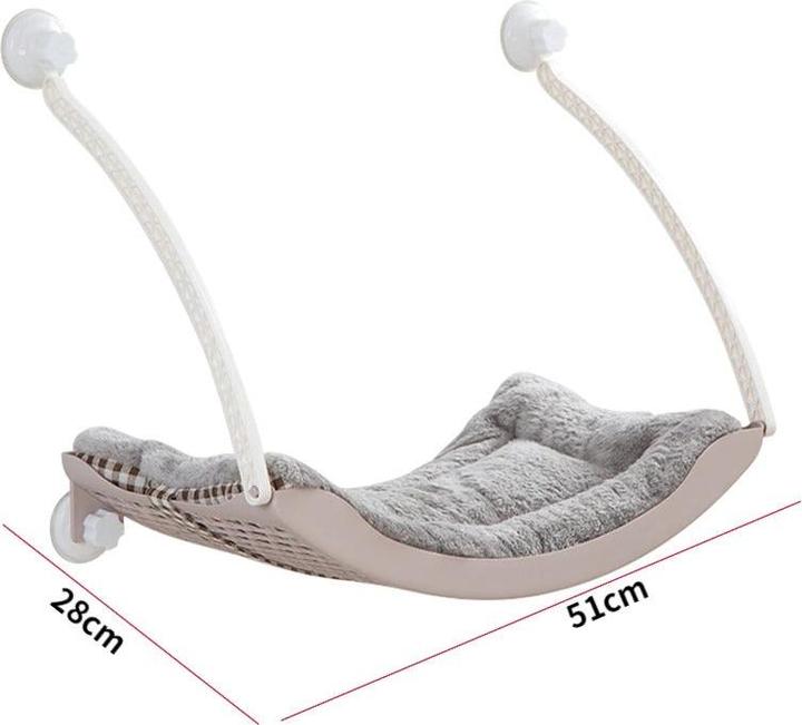 Actual product image Hermex Cat Bed Hanging Lounger Hammock Cat Basket Cat Nest Cat Sofa Grey (Cat)