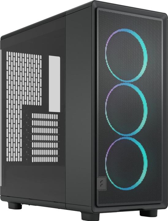 Actual product image Fractal Epoch TG RGB (schwarz, Tempered Glass)