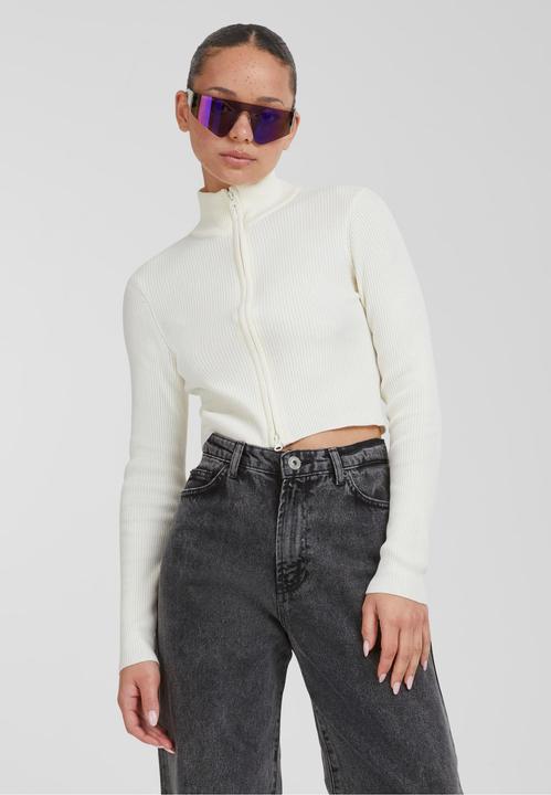 Produktbild Urban Classics Ladies Cropped Rib Knit Zip Cardigan - 19407 (4XL)