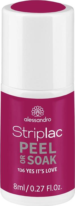 Produktbild Alessandro Striplac Peel or Soak Yes it's love 8 ml (Altrosa, Rosa, Abziehbarer Nagellack)