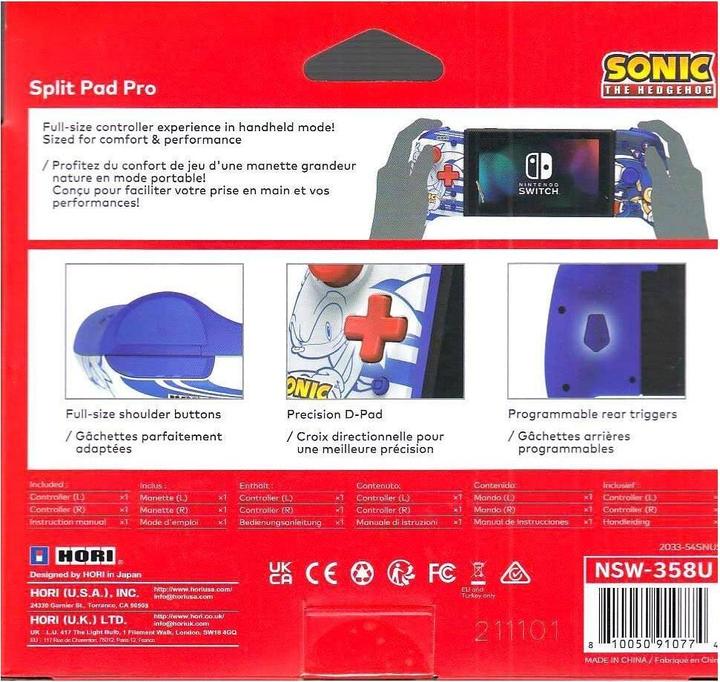 Immagine prodotto HORI Split Pad Pro - Edizione Sonic (Switch)