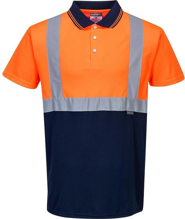 Portwest Mens Contrast Hi-Vis Polo Shirt