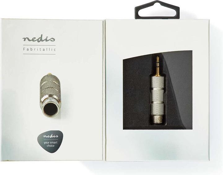 Produktbild Nedis Stereo Audio Adapter 3.5 mm Male 6.35 mm Female Gold Plated Straight Metal Gold / Metal 1 pcs