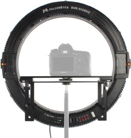 Produktbild Falcon Eyes Bi-Color LED Ringlampe Dimmbar DVR-512DVC auf 230V (Stableuchte)