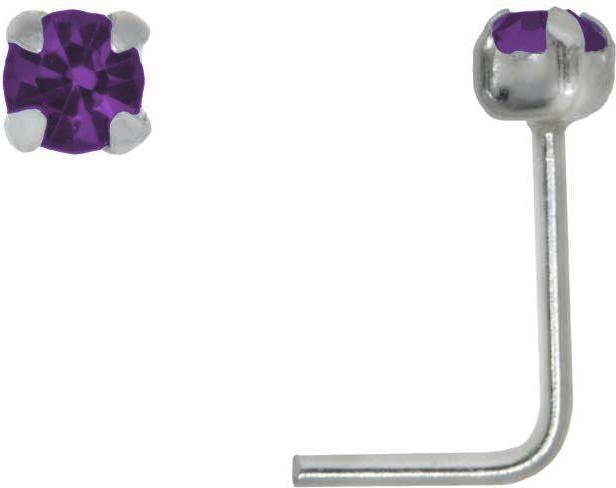 Bijouteria Nasenpiercing (Silber 925, Kristall)