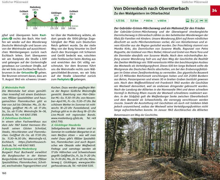 Nährwerte und Zutaten Pfälzerwald und Deutsche Weinstrasse. Wandern & Einkehren (Deutsch, Jörg-Thomas Titz, 2023)