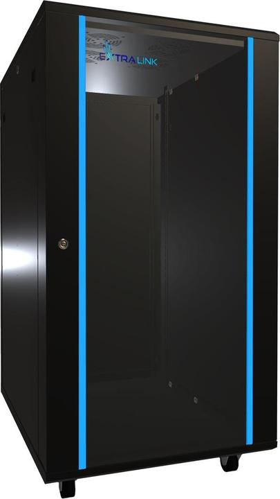 Extralink 22U 800mm floor cabinet black (22 HE, 19 Zoll Rack)