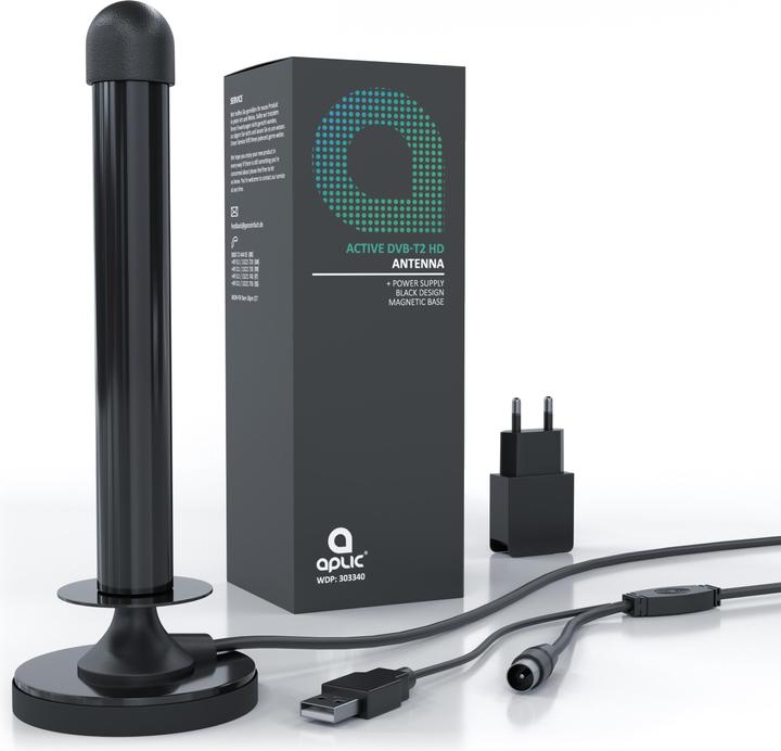 Actual product image Aplic DVB-T2 HD antenna active (Monopole antenna, 25 dB, DVB-T / -T2)