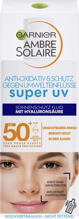 Actual product image Garnier Ambre Solaire Sensitive expert+ Anti-Oxidative Super UV (Sun cream face, SPF 50+, 40 ml, 150 g)