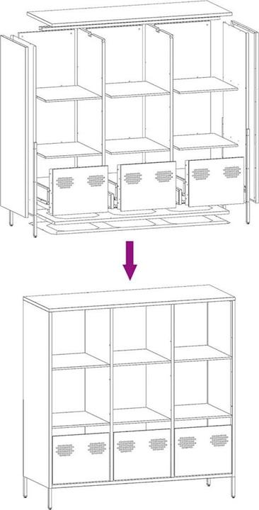 Produktbild VidaXL Highboard (101.5 x 39 x 103.5 cm)