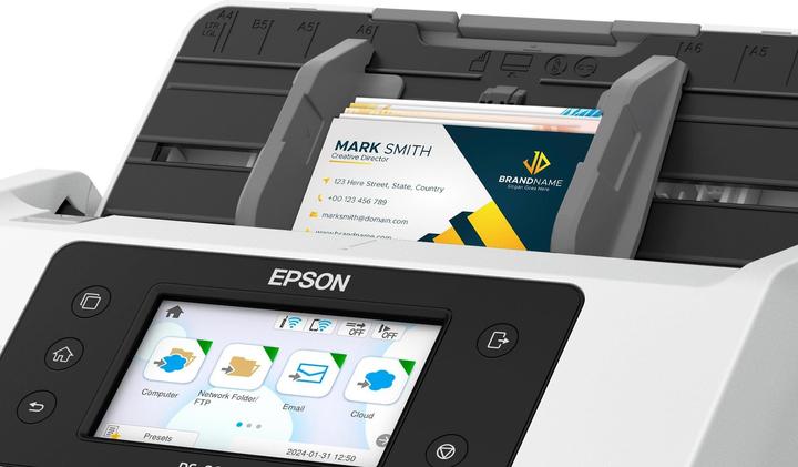 Actual product image Epson Workforce DS-800WN document scanner (Ethernet, USB host, Wi-Fi Direct, USB, WLAN)