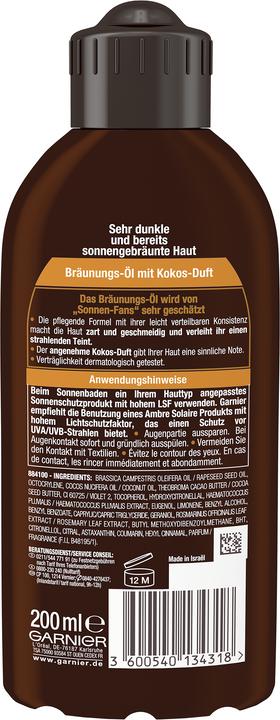 Image du produit Garnier Ambre Solaire Ideal Bronze (Huile autobronzante, 200 ml)