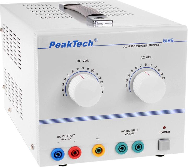 Produktbild Peaktech AC-Netzteil und DC-Stromversorgung 2 Kan....15 VDC 5 A...15 VAC 5