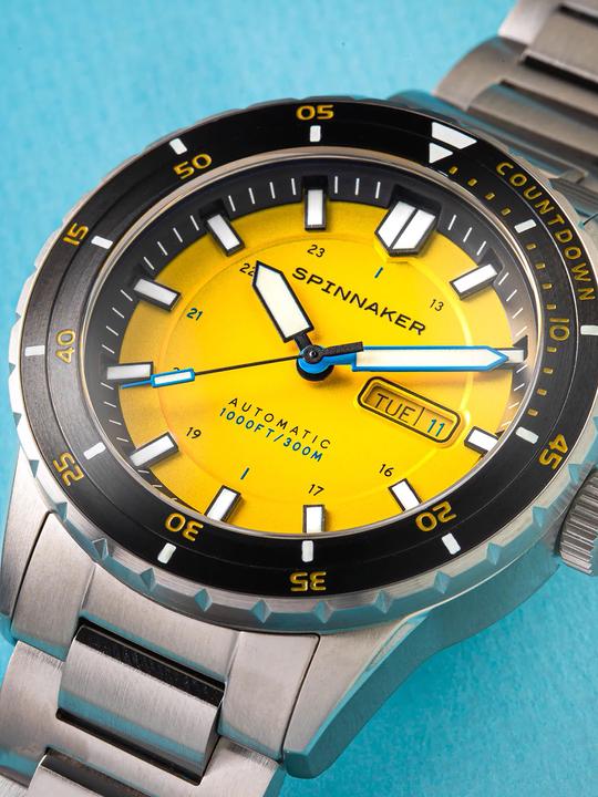 Actual product image Spinnaker SP-5099-33 Men's watch Hass Automatic Diver 43mm 30ATM (Diving watch, Rotating bezel left, 43 mm)