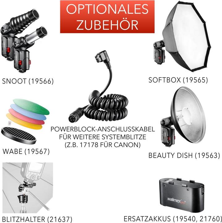 Image du produit Walimex Light Shooter 360 TTL Canon + Power Porta (Flash à monter, Canon)
