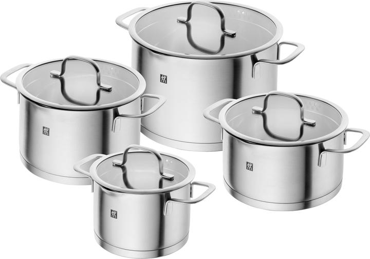 Produktbild Zwilling TrueFlow Kochgeschirr-Set | 4tlg. (Pfannenset + Topfset, Edelstahl)