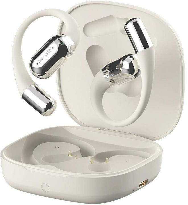 Productafbeelding 4smarts Open-Ear Bluetooth Kopfhörer SkyBuds AI Screen, Beige (Geen ruisonderdrukking, 4 h, Draadloze)