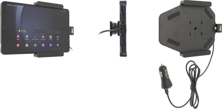 Produktbild Brodit Halter Aktiv USB, 12/24V, für SAMSUNG Galaxy Tab A9, inkl. USB-Ladegerät