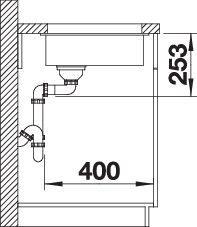 Produktbild Blanco Subline 160-U (Unterbauspüle, 19 cm, 46 cm)