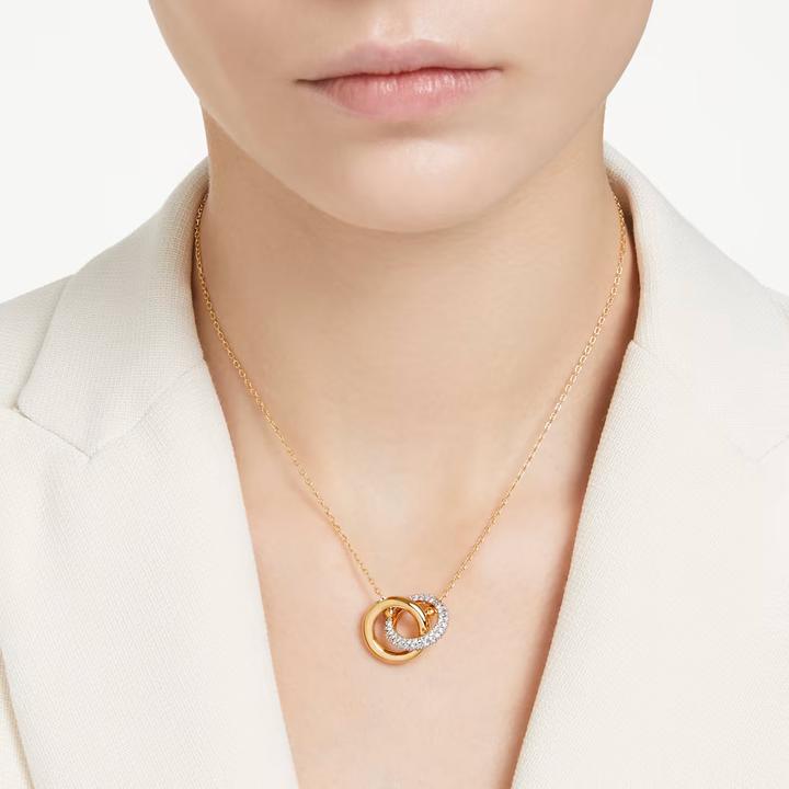 Produktbild Swarovski Dextera Halskette Verschlungener Reif Weiss Gold (Swarovski Metall, 38 - 45 cm)