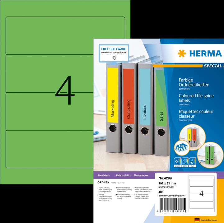 Produktbild HERMA Ordneretiketten A4