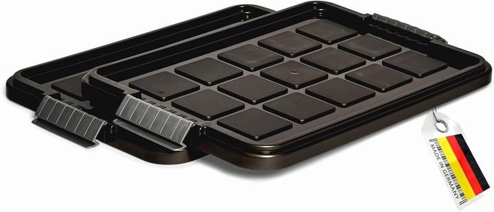 Produktbild Novaliv 2x Ersatzdeckel 15 Liter mit Clipverschluss 41x29 cm Antrazit (41 x 29 cm, 15 l)