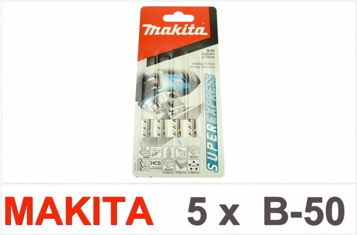 Actual product image Makita Jigsaw Blade B-50 Wood 5pcs